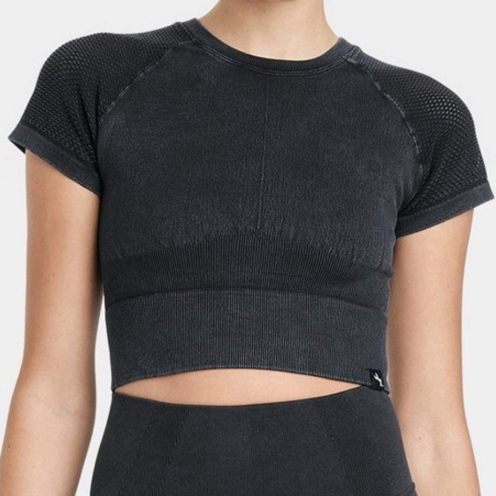 JoyLab Women's Seamless Short Sleeve Crop Top (XXL)